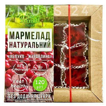 Мармелад натуральний &laquo;Яблуко-журавлина&raquo; без цукру, 120г (Стимул) 1211020389 фото
