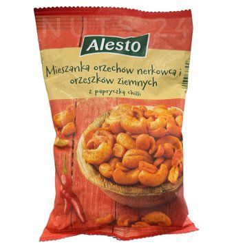 Суміш горіхів кеш'ю та арахісу з перцем чилі Alesto 200 г 1011020313 фото