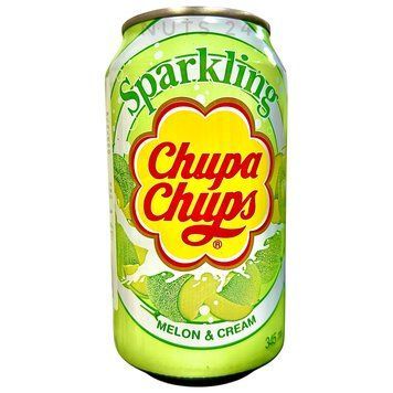 Напій газований зі смаком льодяників Chupa Chups диня з вершками 345 мл  1411020402 фото