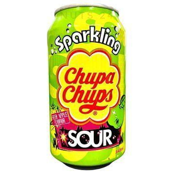 Напій газований Chupa Chups Sour Apple Sparkling 345 мл  1411020403 фото