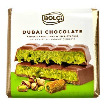 Дубайський шоколад з фісташкою та тістом кадаїфом "Bolci 100 г 1211020410 фото